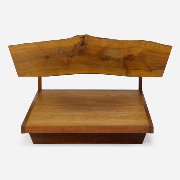 1015 2 modern design january 2018 george nakashima plank headboard and full size platform frame rago auction 1 giường ngủ gỗ tự nhiên
