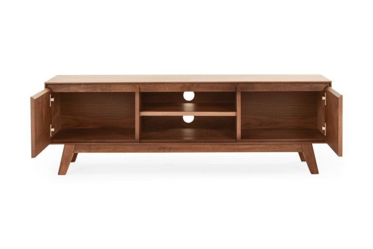 otis tv unit walnut solid wood functional front open 1 kệ tivi gỗ tự nhiên