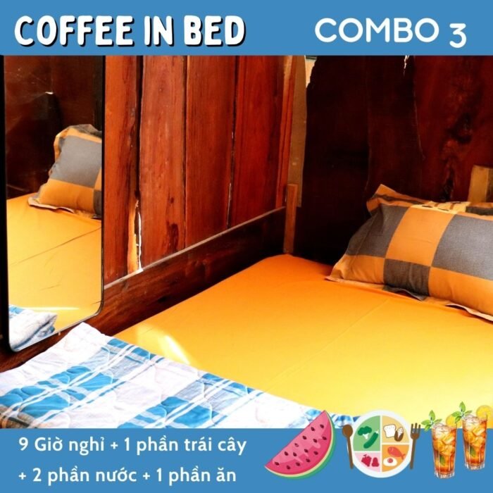 4 COMBO 3: 9 GIỜ NGHỈ + 1 PHẦN TRÁI CÂY + 2 PHẦN NƯỚC + 1 PHẦN ĂN